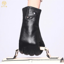 2016 Tight dünnen schwarzen Frauen Leder Mode Hand Handschuh